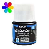 Pot 45 ml peinture tissu Pébéo Setacolor Opaque - Noir moiré