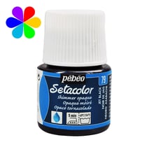 Pot 45 ml peinture tissu Pébéo Setacolor Opaque - Noir de jais moiré
