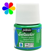 Pot 45 ml peinture tissu Pébéo Setacolor Opaque - Vert clair moiré