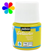 Pot 45 ml peinture tissu Pébéo Setacolor - Citron - Opaque
