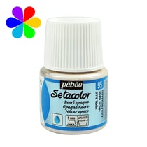Pot 45 ml peinture tissu Pébéo Setacolor - Nacré bleu - Opaque