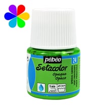 Pot 45 ml peinture tissu Pébéo Setacolor - Vert printemps - Opaque