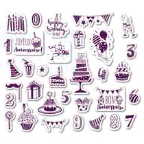Stampo Scrap - Anniversaire (violet)