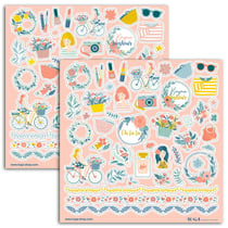 2 planches de stickers - oh lala