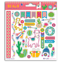 2 planches de stickers - 15 x 15 cm - Oh lama