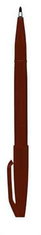 Stylo feutre sign pen pointe fine marron