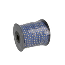 Ruban suédine clouté 6mm - bleu