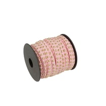 Ruban suédine clouté 6mm - rose