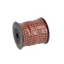 Ruban suédine clouté 6mm - rouge