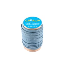 Lacet suédine 3 mm x 5 m Créalia - Bleu gris
