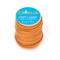 Lacet suédine 3 mm x 5 m Créalia - Moutarde