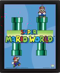 Cadre 3D lenticulaire - Super Mario - Super Mario World tuyaux