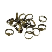 20 bagues réglables en laiton - Lucy