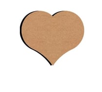 Support bois - cœur - 10 cm