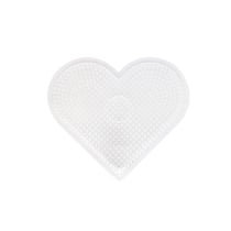 Plaque Coeur support pour perles à repasser Créalia - Transparente