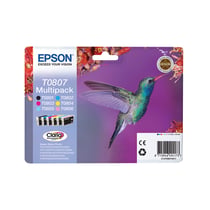 Cart Encre Epson Colibri N°0807  6 Coul