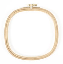 Tambour à broder carré fantaisie - 21 cm
