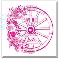 Tamp bois roue fleurie