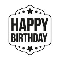 Tampon clear stamp + bloc - Happy birthday