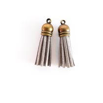 2 Tassels Finition Bronze Argenté