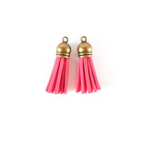 2 Tassels Finition Bronze Rose
