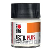 Peinture textile Plus - 50ml - blanc couvrant