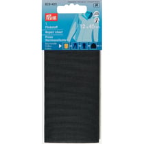 Pièce thermocollante coton gris 12 x 45cm 
