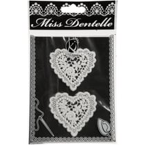 Motif dentelle thermocollant - 2 cœurs 02 - KI Sign