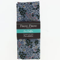 Coupon Fleuri - 110 x 50 cm - Ardoise cendrée
