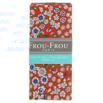 Coupon de tissu fleuri - 45x55 cm - Rouge orangé