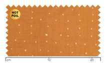 Coupon de tissu double gaze - 50 x 130 cm - Marron et or