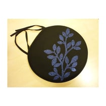 Tissu thermocollant paillette bleu marin