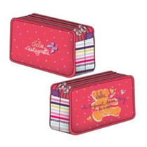 Trousse Lulu Castagnette - 2 compartiments - Rectangulaire - Rose