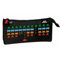 Trousse Quo Vadis - Space Invaders - 3 compartiments - Triangulaire - Rétro-Gaming