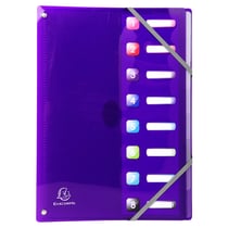 1 trieur extensible Iderama PP - 8 compartiments - A4 - Coloris assortis