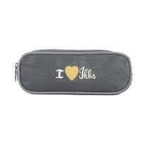 Trousse IKKS - 2 compartiments - Rectangulaire - Gris