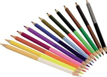 Tube de 12 crayons de couleur double pointes