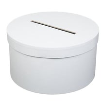 Urne en carton blanc - rond - 25 cm