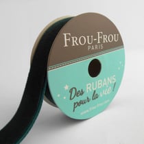 Bobinette Frou-Frou - 1,5 m x 16 mm - Velours - Emeraude