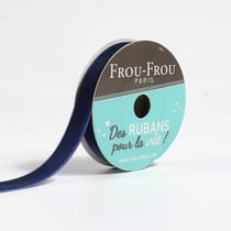 Bobinette Frou-Frou - 1,5 m x 9 mm - Velours - Navy