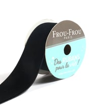 Bobinette Frou-Frou - 1,5 m x 25 mm - Velours - Noir de jais