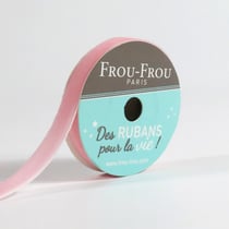 Bobinette Frou-Frou - 1,5 m x 9 mm - Velours - Petale de rose