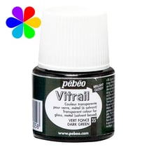 Peinture Vitrail Pébéo 45 ml - Vert Foncé