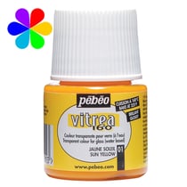 Peinture Vitréa Brillante Pébéo 45 ml - Jaune Soleil