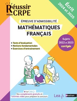 Ebook - CRPE 2024-2025 Mathématiques &amp; Français admissibilité + sujets corrigés et ressources en ligne