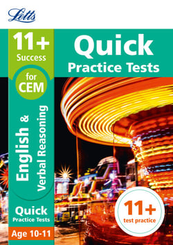 11+ English and Verbal Reasoning Quick Practice Tests Age 10-11 for the CEM Assessment tests