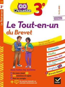 Chouette - Le Tout-en-un du brevet 3e - cahier de révision et d'entraînement dans toutes les matières