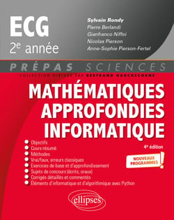 Mathématiques approfondies - Informatique - prépas ECG 2e année - Programme 2022