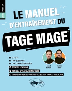 Le Manuel d’Entraînement du TAGE MAGE - 12 tests blancs + 1100 questions + 1100 vidéos