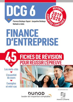 DCG 6 Finance d'entreprise - Fiches de révision - Réforme Expertise comptable 2019-2020